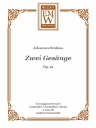 Score and Parts Mixed Formation Zwei Gesänge Op. 91 (Lieder) 
