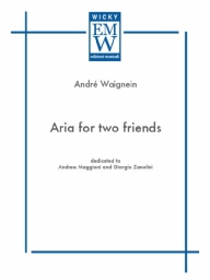 Score and Parts Original Concert Works Aria for two friends